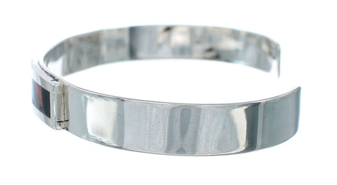 Zuni Sterling Silver Multicolor Inlay Cuff Bracelet NN20158
